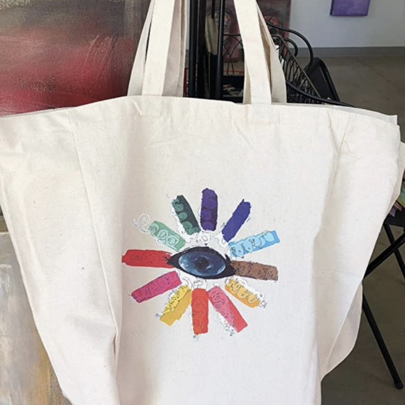 Clarity Canvas Tote, Front and Back Logo, Reusable - Picture 3 of 3
